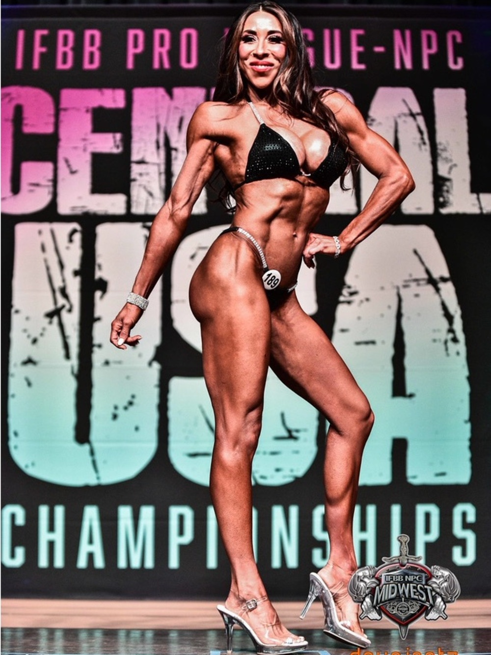 Black Sparkle Competition Bikini - Stage Ready